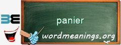 WordMeaning blackboard for panier